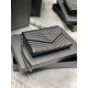 Falsa YSL Saint Laurent Monogram Clutch Grano Acolchado Negro Imitacion