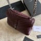 Falsa YSL Saint Laurent Bolso de hombro con cadena Kate y sobre mediano Mix Matelasse Maroon Imitacion