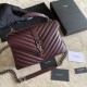 Falsa YSL Saint Laurent Bolso de hombro con cadena Kate y sobre mediano Mix Matelasse Maroon Imitacion