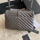 Falsa YSL Saint Laurent Bolso de hombro mediano Kate con cadena Mix Matelasse Gris Imitacion