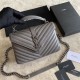 Falsa YSL Saint Laurent Bolso de hombro mediano Kate con cadena Mix Matelasse Gris Imitacion