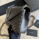 Falsa YSL Saint Laurent Bolso de hombro mediano Kate con cadena Mix Matelasse Gris Imitacion