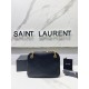 Falsa YSL Saint Laurent Le Maillon Bolso pequeño con cadena negro Imitacion