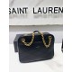 Falsa YSL Saint Laurent Le Maillon Bolso pequeño con cadena negro Imitacion