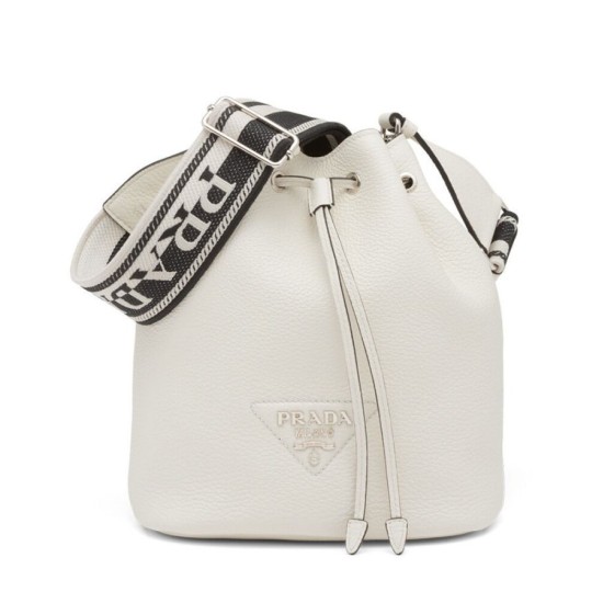 Replicas Prada Bolso Saco 1BE060 Crema Imitacion Baratos