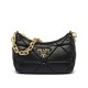 Replicas Bolso Prada System Nappa Leather Patchwork 1BC157 Negro Imitacion Baratos