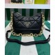 Replicas Bolso Prada System Nappa Leather Patchwork 1BC157 Negro Imitacion Baratos