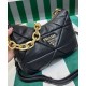 Replicas Bolso Prada System Nappa Leather Patchwork 1BC157 Negro Imitacion Baratos