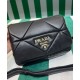 Replicas Bolso De Hombro Prada System Nappa Patchwork 1BD292 Negro Imitacion Baratos