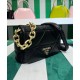 Replicas Bolso de hombro Prada System Nappa Patchwork 1BD328 Negro Imitacion Baratos