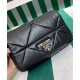 Replicas Bolso de hombro Prada System Nappa Patchwork 1BD328 Negro Imitacion Baratos