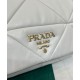 Replicas Bolso de hombro Prada System Nappa Patchwork 1BD328 Blanco Imitacion Baratos