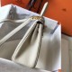 Replicas Hermes Kelly 25cm Bolso Sellier Clemence Cuero Craie Imitacion Baratos