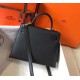 Replicas Hermes Kelly 25cm Bolso Sellier Epsom Cuero Negro Imitacion Baratos