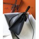 Replicas Hermes Kelly 25cm Bolso Sellier Epsom Cuero Negro Imitacion Baratos