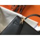 Replicas Hermes Kelly 25cm Bolso Sellier Epsom Cuero Negro Imitacion Baratos