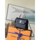 Replicas Minibolso Louis Vuitton Lockme Ever en cuero negro M56321 Imitacion Baratos