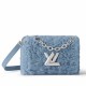 Replicas Bolso Louis Vuitton Twist MM en piel de oveja azul M21040 Imitacion Baratos