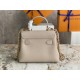 Replicas Minibolso Louis Vuitton Lockme Ever en cuero gris M21052 Imitacion Baratos