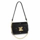 Replicas Bolso Louis Vuitton Twist MM en piel de cordero negra M59029 Imitacion Baratos