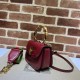 Replicas Gucci Bamboo 1947 Mini Top Handle Bag 686864 Rojo Baratos