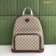 Replicas Mochila Gucci con G entrelazada 704017 Marrón Baratos