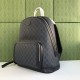 Replicas Mochila Gucci con G entrelazada 704017 Gris Baratos