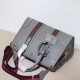 Replicas Bolso de mano mediano en lona Gucci 715666 gris Baratos