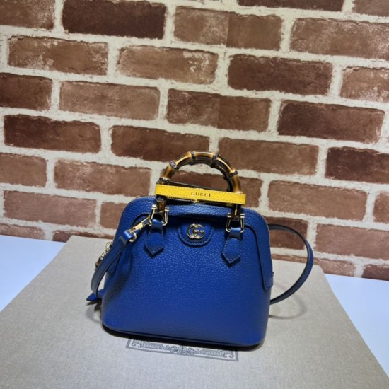 Replicas Gucci Gucci Diana mini bolso de mano 715775 Azul Baratos