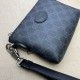 Replicas Gucci Messenger Bag con G entrelazada 723306 Gris Baratos