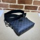 Replicas Gucci Messenger Bag con G entrelazada 723306 Gris Baratos