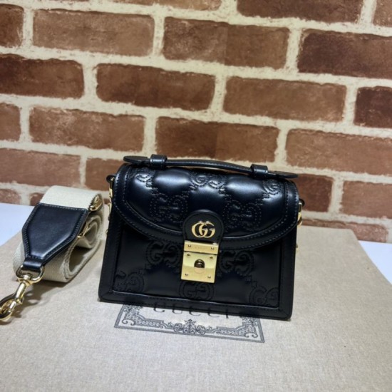 Replicas Gucci GG matelassé bolso pequeño 724499 Negro Baratos