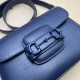 Replicas Gucci Horsebit 1955 Bolso De Hombro Pequeño ‎726226 Azul Baratos