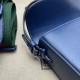 Replicas Gucci Horsebit 1955 Bolso De Hombro Pequeño ‎726226 Azul Baratos