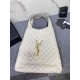 Replicas YSL Saint Laurent Icare Maxi Shopping Bag en piel de cordero acolchada blanca Baratos