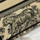 Replicas Bolso Dior Small Book Tote Toile de Jouy con bordado marrón Baratos