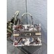 Replicas Dior Medium Book Tote Jardin d'Hiver Bolso bordado blanco Baratos