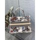 Replicas Dior Medium Book Tote Jardin d'Hiver Bolso bordado blanco Baratos