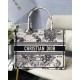 Replicas Bolso tote mediano Dior Book Tote de Jouy Zodiac bordado blanco Baratos