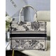 Replicas Bolso tote mediano Dior Book Tote de Jouy Zodiac bordado blanco Baratos