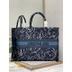 Replicas Dior Large Book Tote Bolso Dior Roses Bordado Azul Baratos