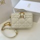 Replicas Bolso Dior Caro Box Macrocannage con cadena blanca Baratos