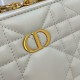 Replicas Bolso Dior Caro Box Macrocannage con cadena blanca Baratos