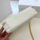 Replicas Bolso Dior Caro Box Macrocannage con cadena blanca Baratos