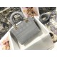 Replicas Bolso Dior Lady D-Lite mediano con bordado Cannage gris Baratos