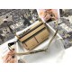 Replicas Bolso pequeño Dior Diorcamp de tela de yute Dior Union Beige Baratos