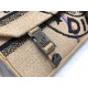 Replicas Bolso pequeño Dior Diorcamp de tela de yute Dior Union Beige Baratos