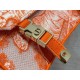 Replicas Bolso Diorcamp pequeño Dior transparente en lona Toile de Jouy naranja Baratos