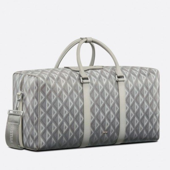 Replicas Bolso Dior Lingot 50 Duffle CD Diamond Canvas gris Baratos