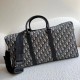 Replicas Bolso negro de jacquard Dior Lingot 50 Duffle Oblique Baratos